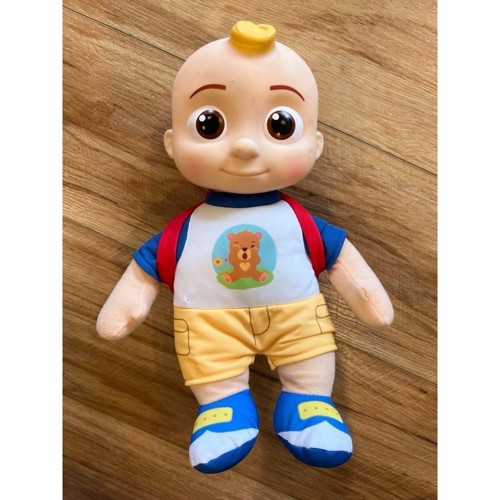 CoComelon‎ JJ Plush Doll Kids 11" Multicolor Backpack Teddy Bear Shirt